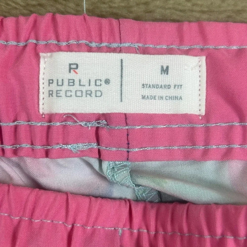 Public‎ Record Mens Swim Trunks Medium Watermelon Flamingo Crocodile Mint Green